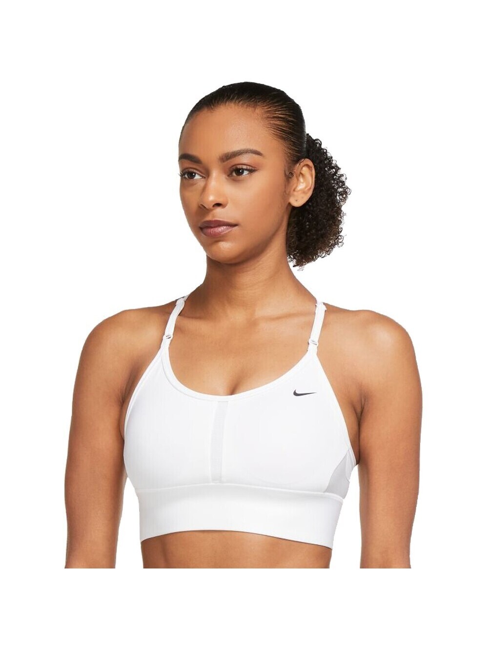 Nike Women's Dri-FIT Indy LL Sports Bra White, Small - Women's Workout Bras at
